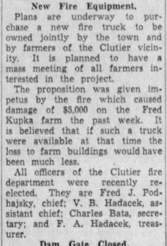 Clipping from The Courier
